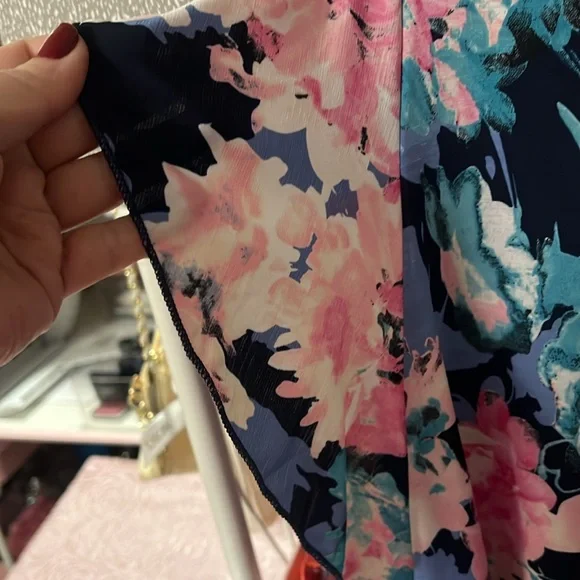 Sew in Love Floral Short Sleeve Top - Pink and Blue - Picture 3 of 6